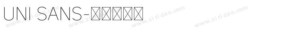 Uni Sans字体转换